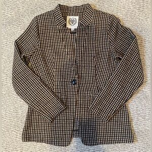 Ookie & LaLa Italia Houndstooth Blazer Size Medium NWT Equestrian and RL Vibe
